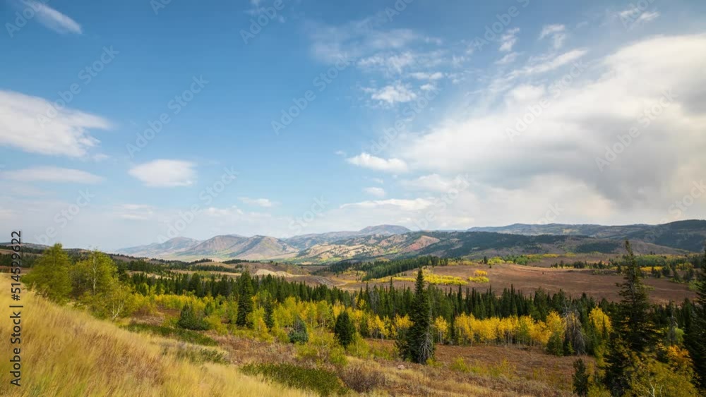 Time Lapse of the clouds moving over a valley landscape in Wyoming Time Lapse of the clouds moving over a valley landscape in Wyoming