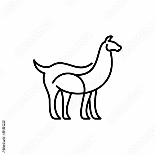 alpaca logo design icon vector silhouette illustration © HardTeam