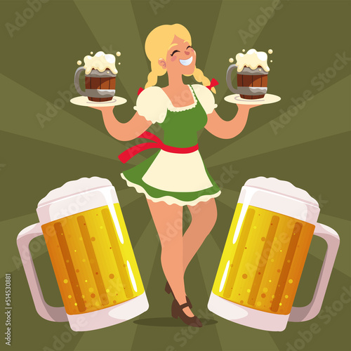 beautiful waitress oktoberfest