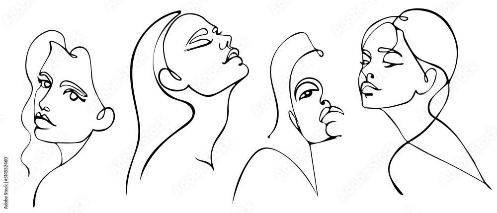 Set of linear sketches of beautiful girls portraits.
Vector graphics. Set of linear sketches of beautiful girls portraits.
Vector graphics.