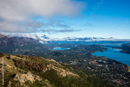 View of the lakes from Cerro Otto, Bariloche, Argentina © phjacky65