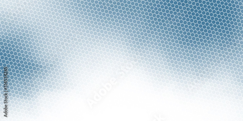 Abstract Modern Background with Retro Hexagon Halftone and Blue Gradient Color