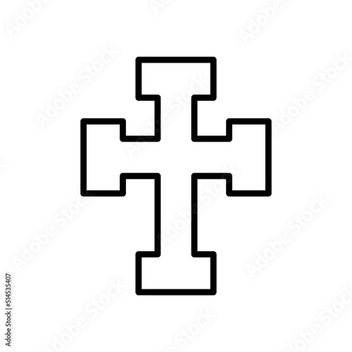 Krzyż ikona wektorowa