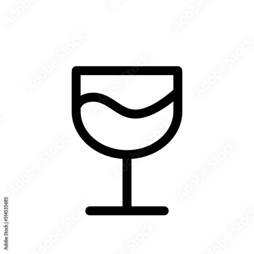 Kieliszek z winem ikona wektorowa