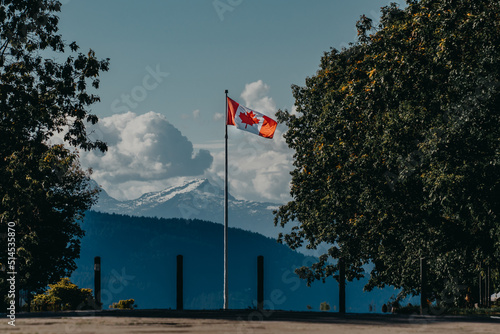 Canada flag at university of British Columbia Canada