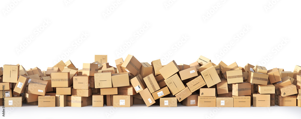 Stack of cardboard boxes. 3d illustration Stack of cardboard boxes. 3d illustration