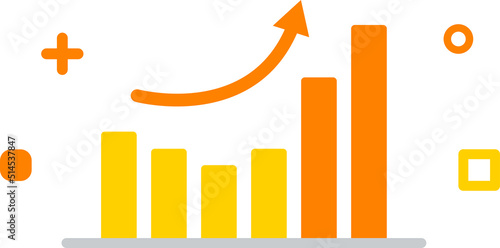 v字回復する上昇トレンドのデータ　棒グラフ