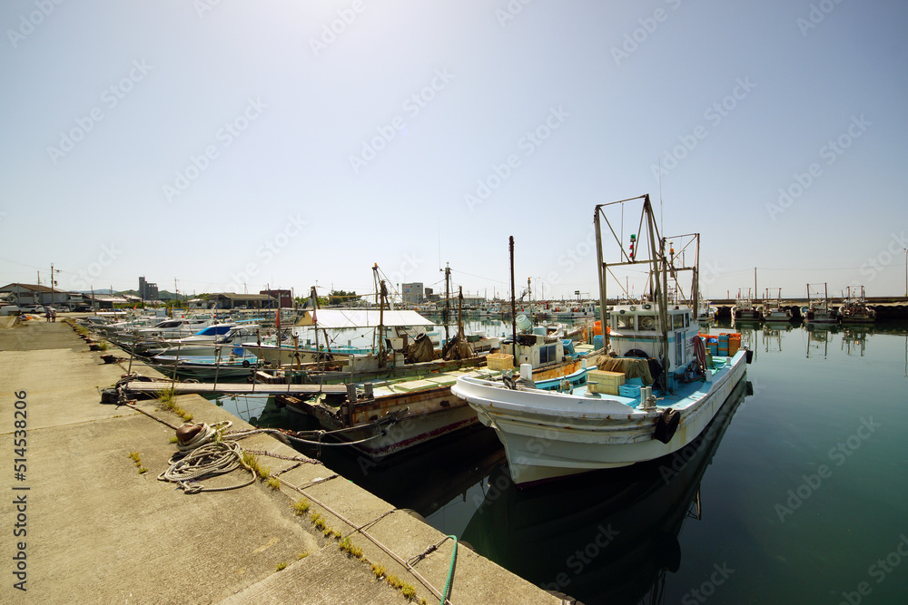 Obraz premium 淡輪漁港 大阪湾