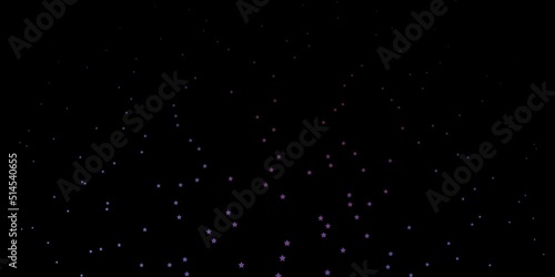 Dark Purple vector texture with beautiful stars. © Guskova