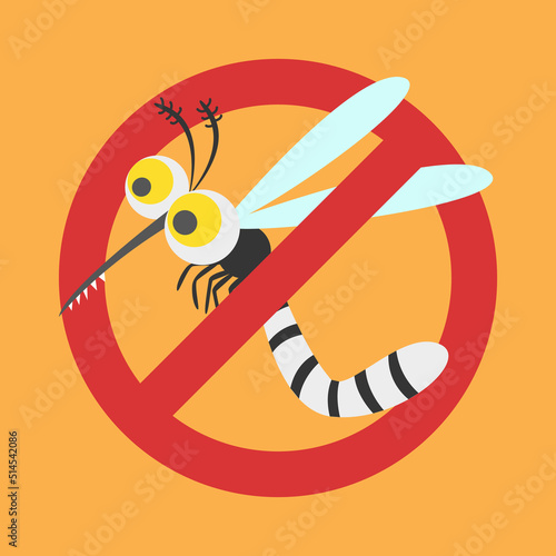 Stop dengue fever, mosquito carrier of dengue virus, zika virus, malaria. mosquitoes control concept.