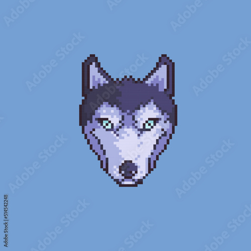 Editable vector dog face and head icon pixel art illustration for game development,
game asset, web asset, graphic design, and printed purpose.