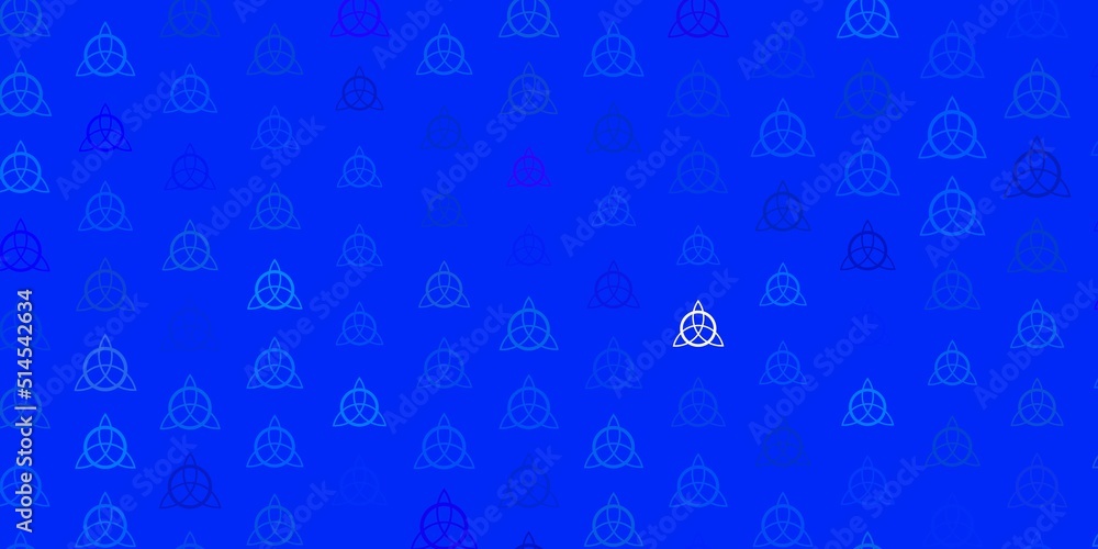 Light Blue, Yellow vector texture with religion symbols.