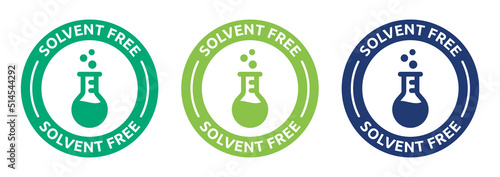 Solvent free icon badge vector illustration.