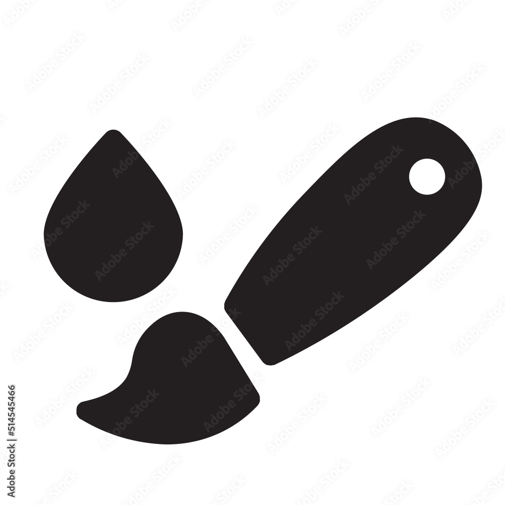 adobe illustrator paint brush tool tools icon Stock Vector