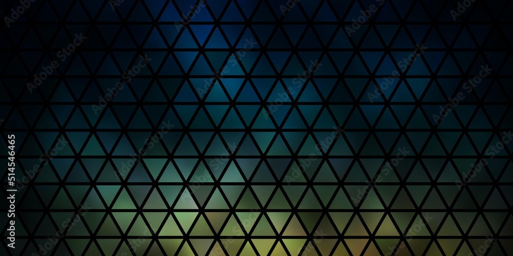 Dark Blue, Yellow vector template with crystals, triangles. Dark Blue, Yellow vector template with crystals, triangles.