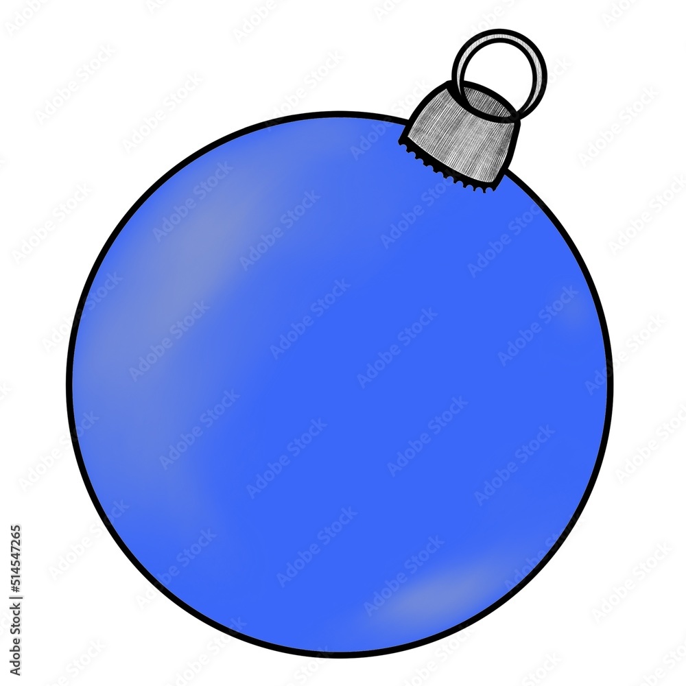 Blaue Christbaumkugel / Weihnachtsbaum - Weihnachten - Clipart Icon