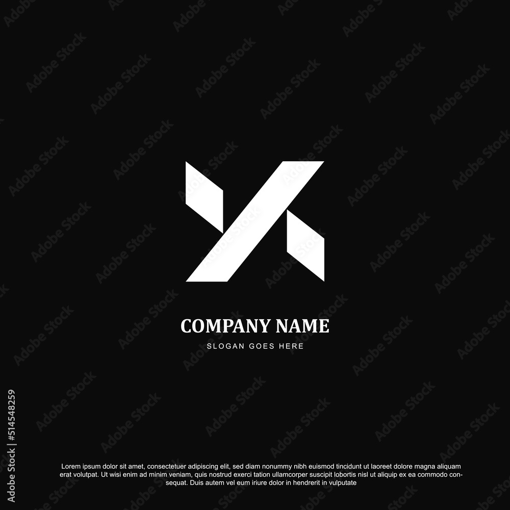 Creative letter X or percent logo design vector