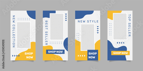 Sales social media stories collection vector