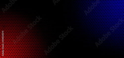 abstract red and blue illustration background with black gradient pattern. 