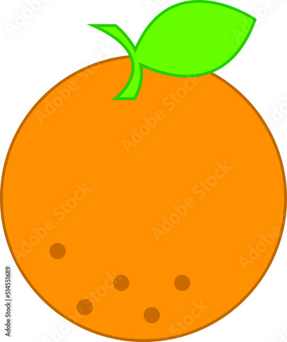 Orange on white background, orange illustration vector, orange icon vector, orange animation vector for your design needs