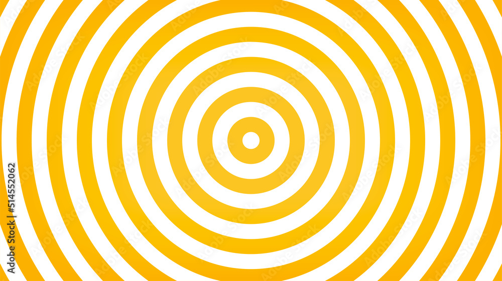 Circle white and yellow background. Abstract round illusion yellow alternating white background. Vector illustration. Circle white and yellow background. Abstract round illusion yellow alternating white background. Vector illustration.