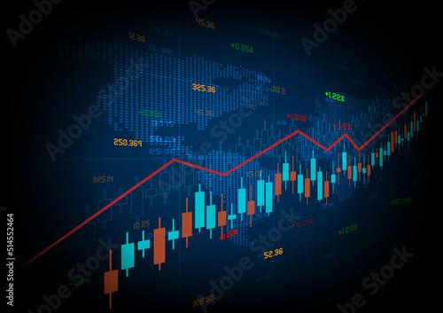 financial stock market graph background image Future business investment and stock trading ideas