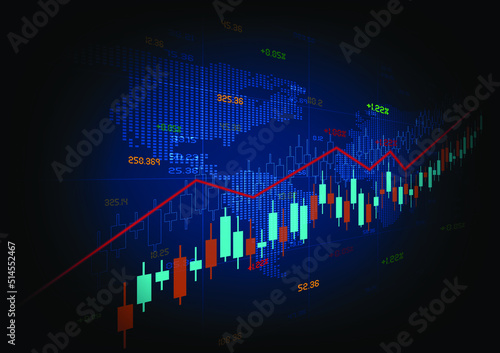 financial stock market graph background image Future business investment and stock trading ideas