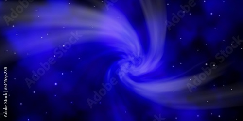 Dark Purple vector pattern with abstract stars.