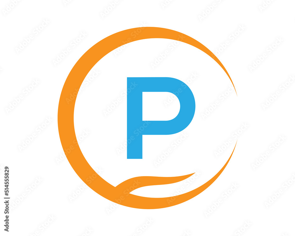 P vector logo icon with love shape and Aro illustration design isolated background symbol P vector logo icon with love shape and Aro illustration design isolated background symbol
