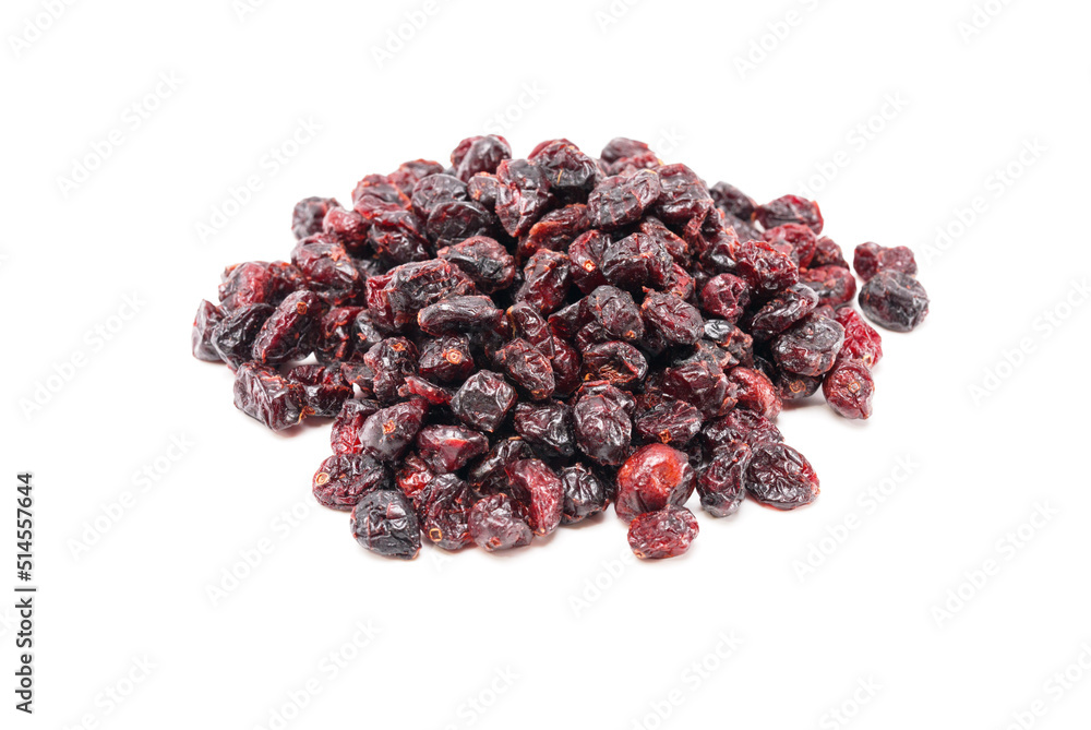 Dried cranberries isolated on white background. Dried cranberries isolated on white background.