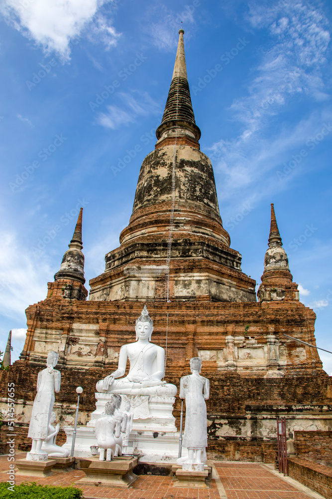 The Buddha and his disciple statue in Wat Yai Chai Mongkhon , a Buddhist temple in Ayutthaya Thailand.
The monastery was constructed by King U-Thong in 1357 AD. The Buddha and his disciple statue in Wat Yai Chai Mongkhon , a Buddhist temple in Ayutthaya Thailand.
The monastery was constructed by King U-Thong in 1357 AD.