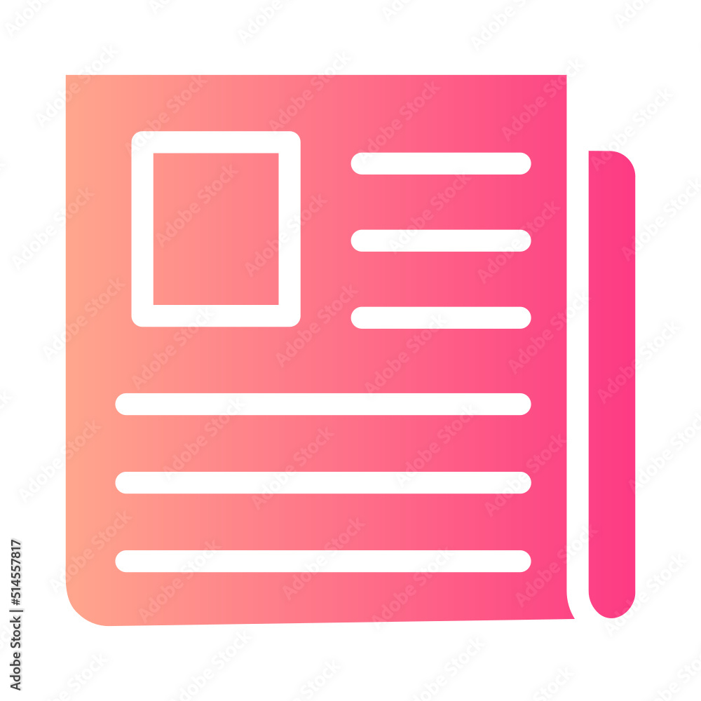 Newspaper gradient icon