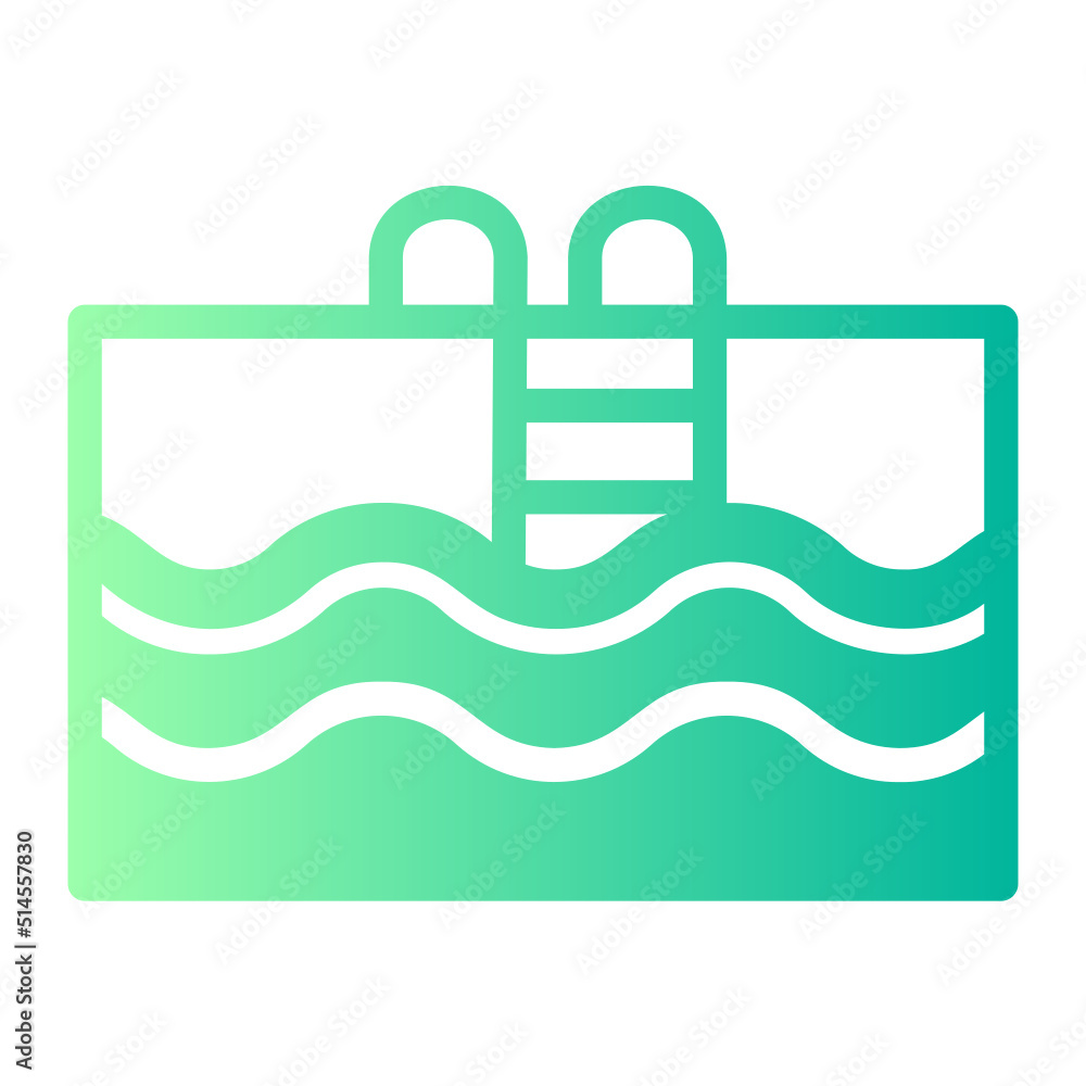 Swimming Pool gradient icon Swimming Pool gradient icon
