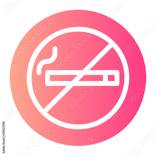 Non Smoking Area gradient icon