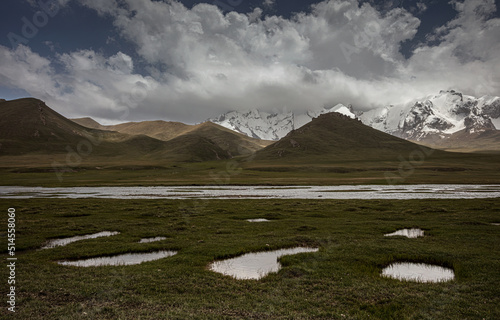 On the way to Lake Kel Suu in Kyrgyzstan photo