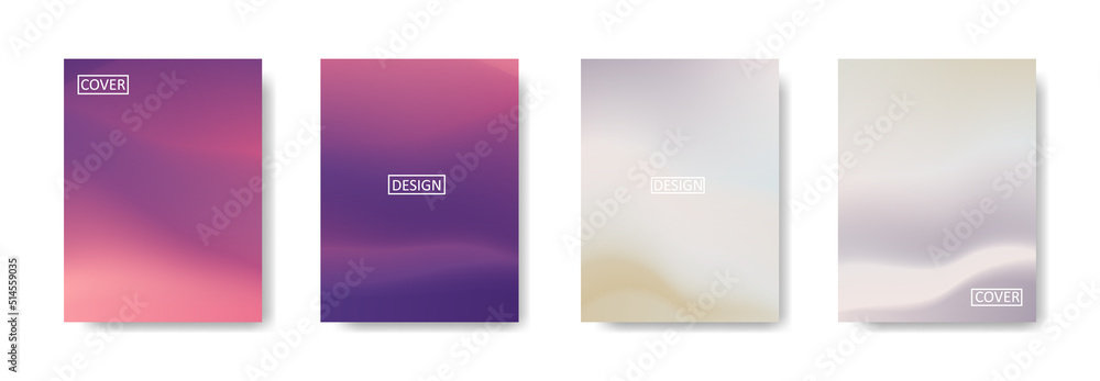 Fototapeta premium Set of abstract background with beautiful gradation color, colorful background for poster flyer banner backdrop.vertical banner.cool fluid background vector illustration