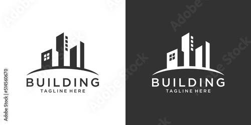 Building idea vector logo design template