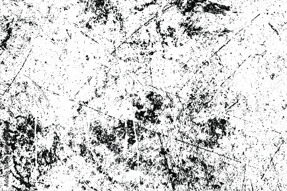Obraz premium Black and white grunge. Abstract chalk strokes on a blackboard. Vector monochrome graphics. Pattern of dust, chips, destruction, dirt. Chaotic horror background