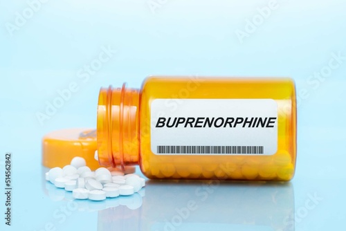Buprenorphine Drug In Prescription Medication  Pills Bottle photo