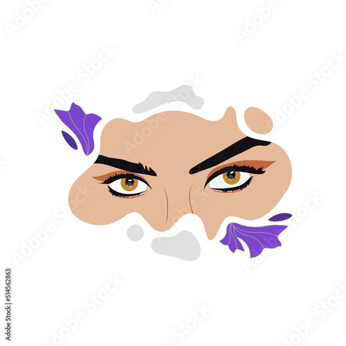 Someone with a sharp gaze is looking at something