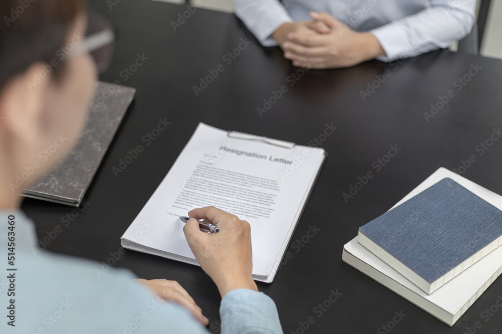 Employer or HR department is reading the resume and interviewing the ability of new employees, job interview with applicants, Using psychology in job interviews, Employment and Recruitment Concept.