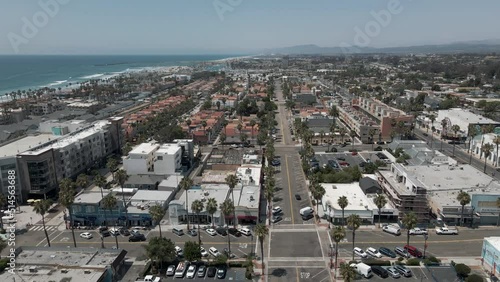 Oceanside California panoramic footage beach view
