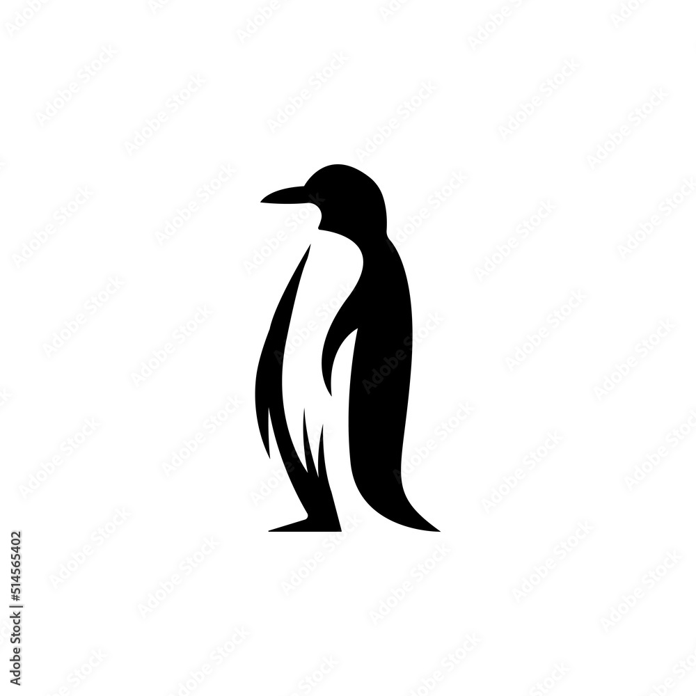 Obraz premium Penguin icon logo vector design