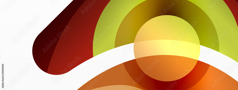 Creative geometric wallpaper. Minimal abstract background. Circle wave and round shapes composition vector illustration for wallpaper banner background or landing page Creative geometric wallpaper. Minimal abstract background. Circle wave and round shapes composition vector illustration for wallpaper banner background or landing page