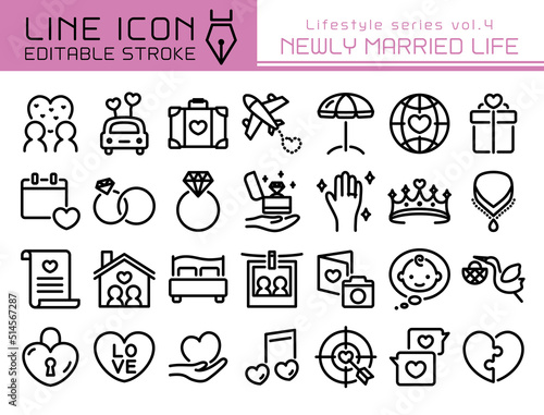ラインアイコン　ライフスタイルシリーズvol.4　新婚生活