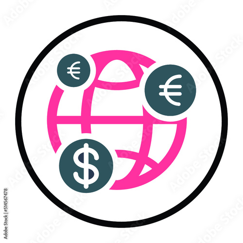 Finance, global investment, money, transfer icon