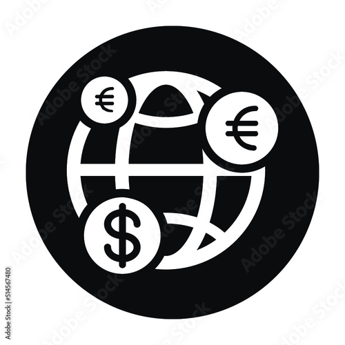 Finance, global investment, money, transfer icon