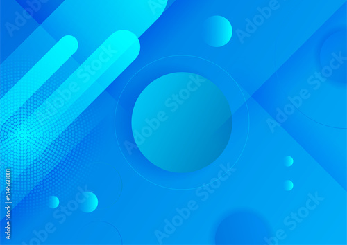 Minimal geometric blue background abstract design. Vector illustration abstract graphic design banner pattern background template.