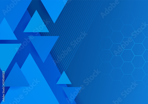 Minimal geometric blue background abstract design. Vector illustration abstract graphic design banner pattern background template.