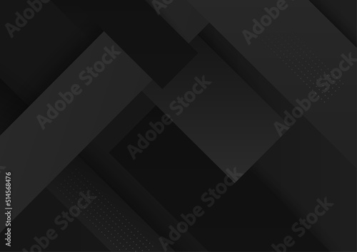 Minimal geometric dark black background abstract design. Vector illustration abstract graphic design banner pattern background template.